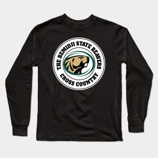 the classic bemidji cross country round white background Long Sleeve T-Shirt